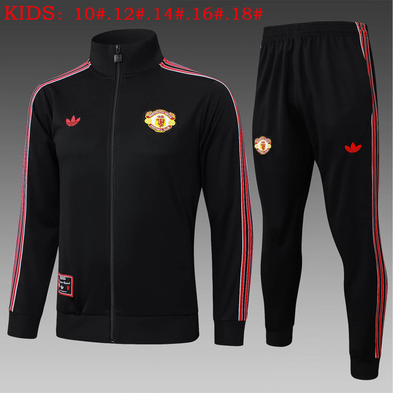 KIDS Manchester United Hoodie jacket kit 2025/2026 New Season Football Jersey Sports Shirt