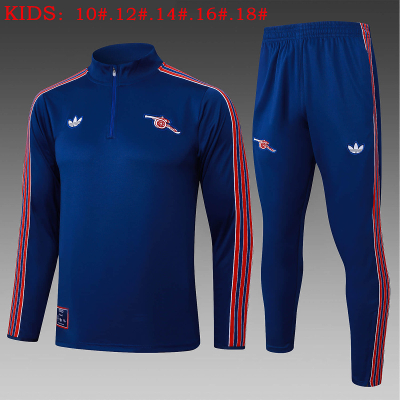 KIDS Arsenal Long-sleeved half-pull training kit 2025/2026 New Season Football Jersey Sports Shirt