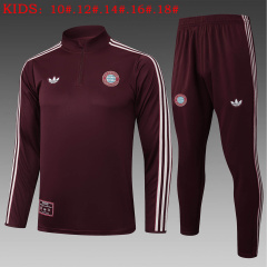 KIDS Bayern Munich Long-sleeved half-pull training kit 2025/2026 New Season Football Jersey Sports Shirt