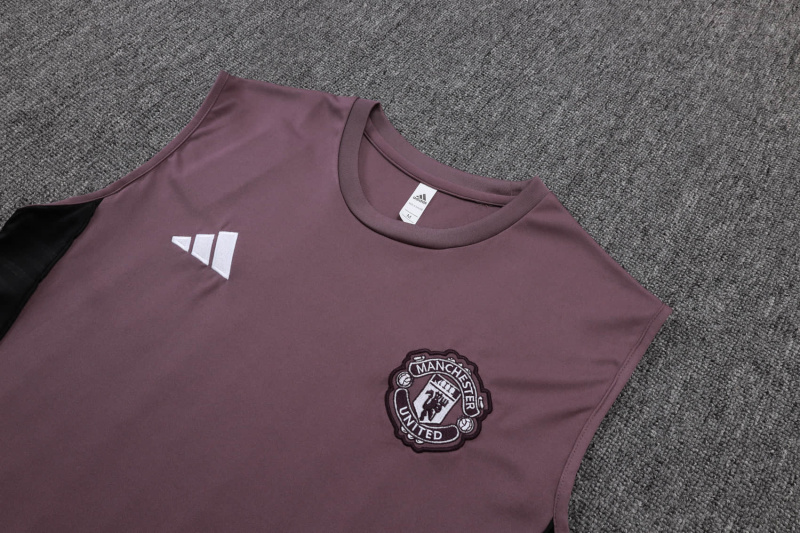Manchester United vest Short sleeve training kit 2025/2026 New Season Football Jersey Sports Shirt