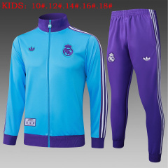 KIDS Real Madrid Hoodie jacket kit 2025/2026 New Season Football Jersey Sports Shirt
