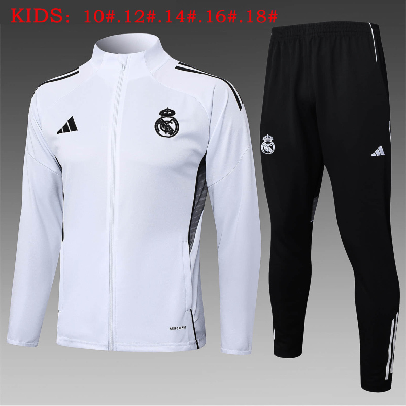 KIDS Real Madrid Hoodie jacket kit 2025/2026 New Season Football Jersey Sports Shirt