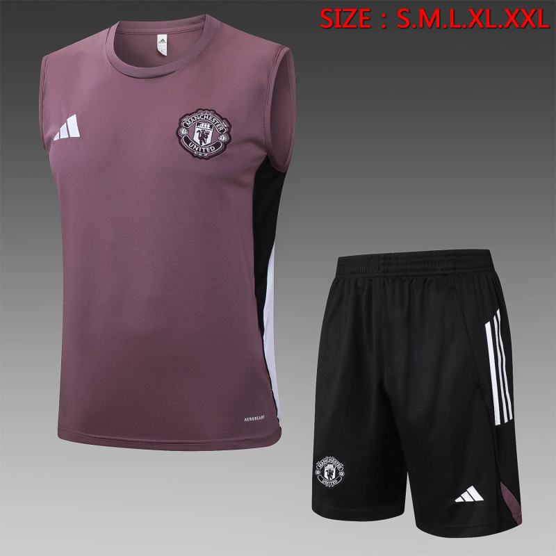 Manchester United vest Short sleeve training kit 2025/2026 New Season Football Jersey Sports Shirt