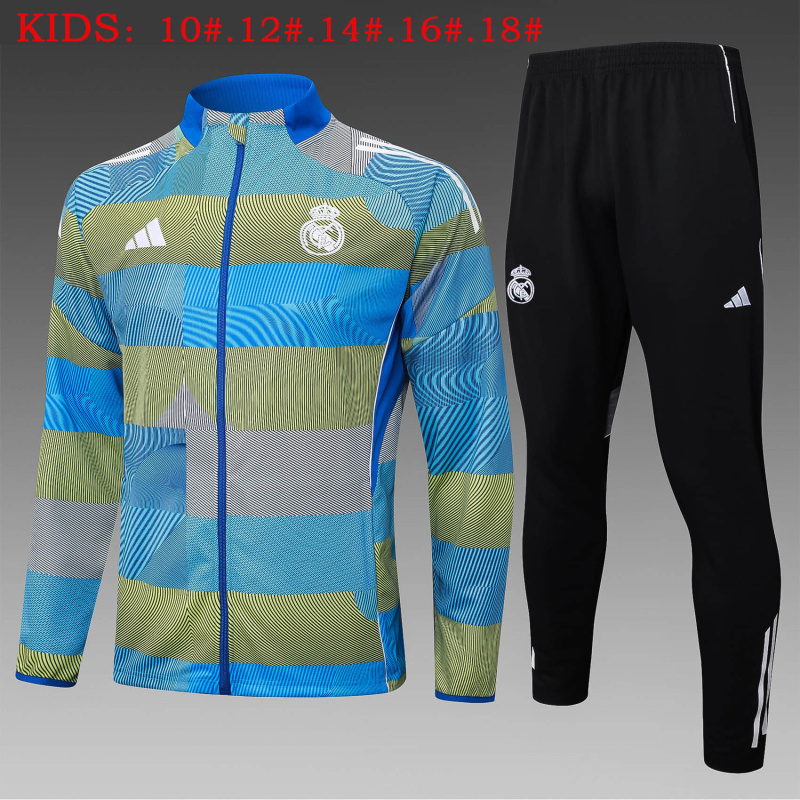 KIDS Real Madrid Hoodie jacket kit 2025/2026 New Season Football Jersey Sports Shirt
