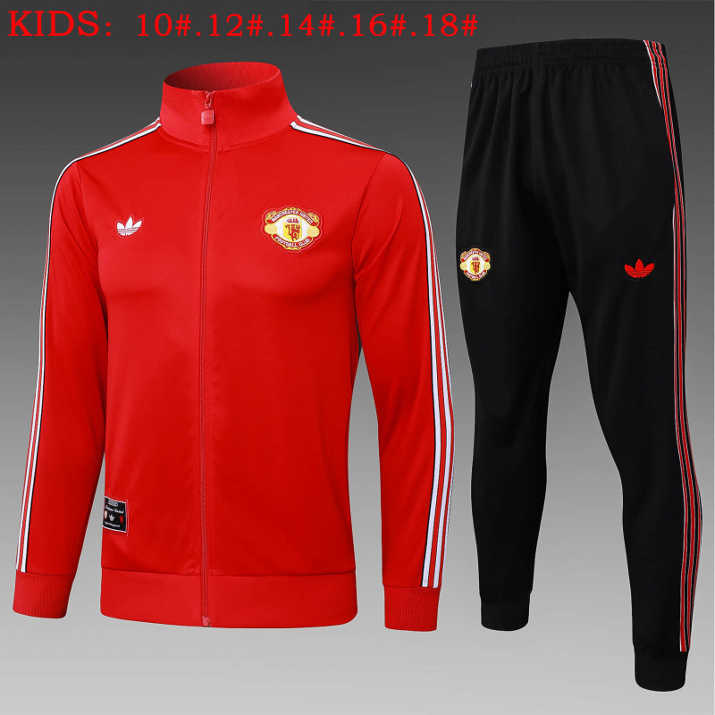 KIDS Manchester United Jacket training kit 2025/2026 New Season Football Jersey Sports Shirt