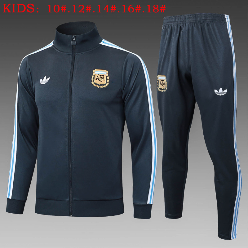 KIDS Argentina Jacket Training Kit 2025/2026 New Season Football Jersey Sports Shirt