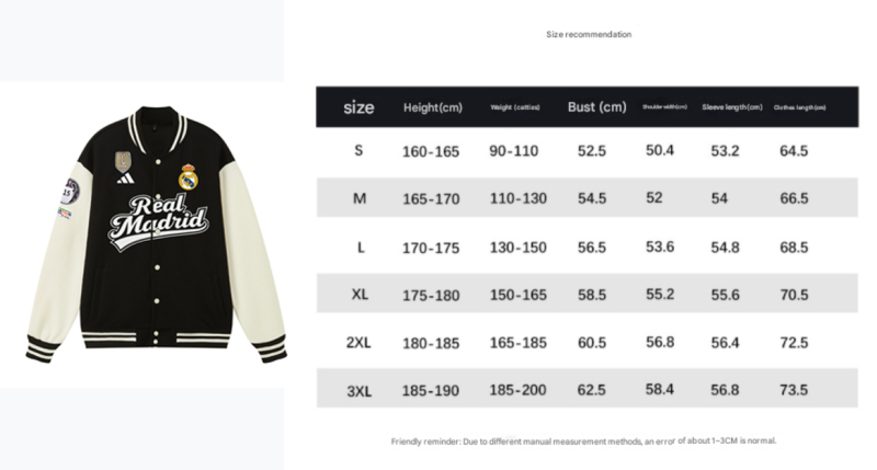 Manchester United Baseball Jacket Football Jersey Sports Shirt