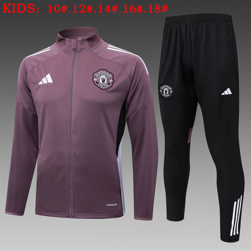 KIDS Manchester United Jacket Training Kit 2025/2026 New Season Football Jersey Sports Shirt