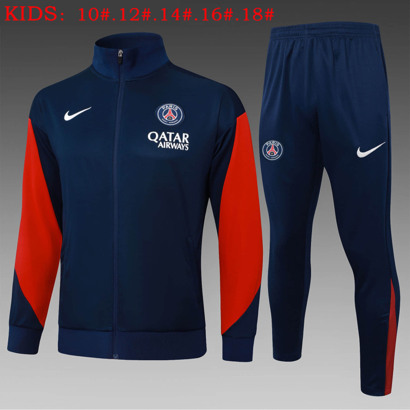 KIDS PSG Jacket Training Kit 2025/2026 New Season Football Jersey Sports Shirt
