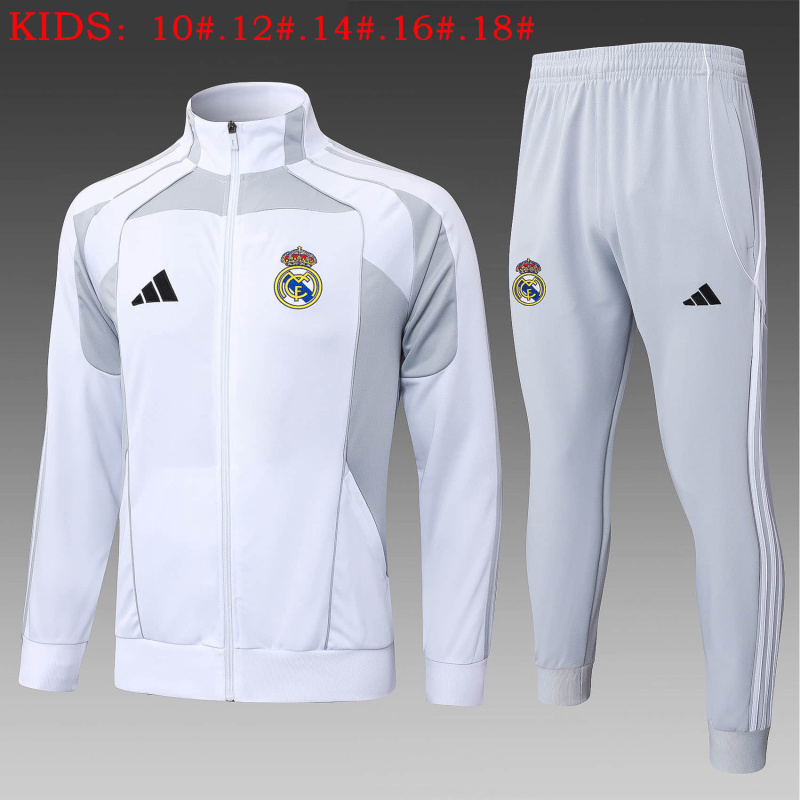 KIDS Real Madrid Jacket Training Kit 2025/2026 New Season Football Jersey Sports Shirt