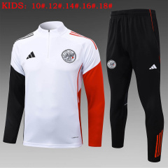 KIDS Ajax Long-sleeved half-pull training kit 2025/2026 New Season Football Jersey Sports Shirt