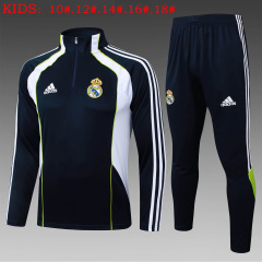 KIDS Real Madrid Long-sleeved half-pull training kit 2025/2026 New Season Football Jersey Sports Shirt