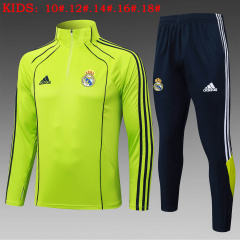 KIDS Real Madrid Long-sleeved half-pull training kit 2025/2026 New Season Football Jersey Sports Shirt
