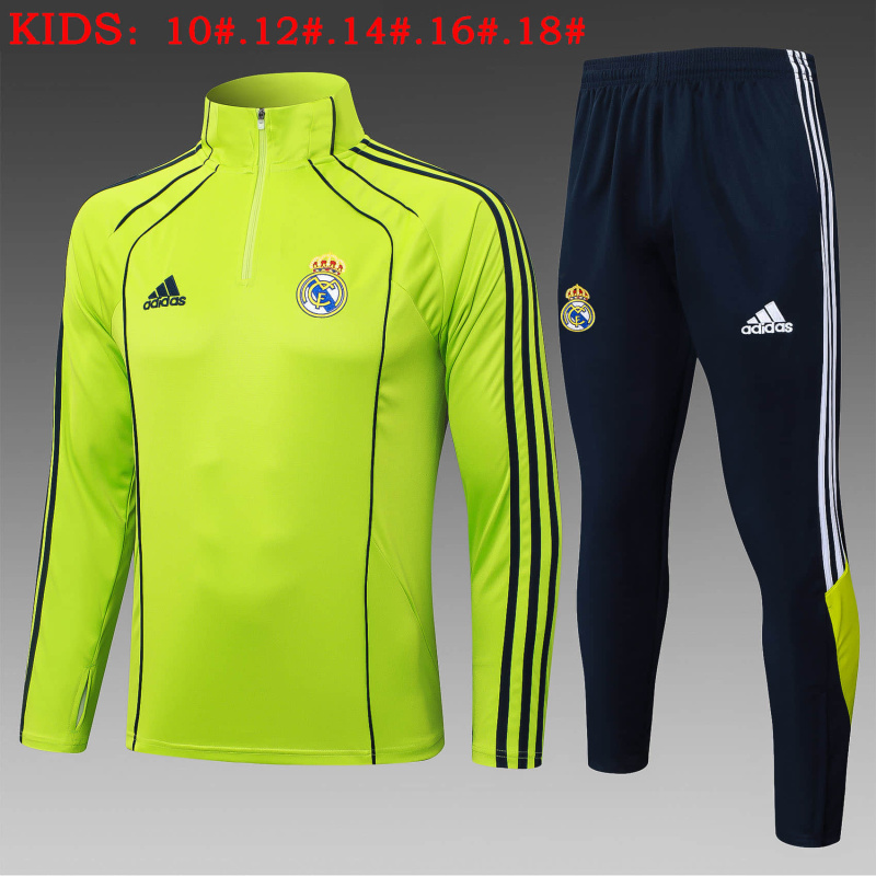KIDS Real Madrid Long-sleeved half-pull training kit 2025/2026 New Season Football Jersey Sports Shirt