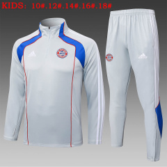 KIDS Bayern Munich Long-sleeved half-pull training kit 2025/2026 New Season Football Jersey Sports Shirt