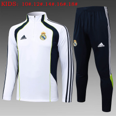 KIDS Real Madrid Long-sleeved half-pull training kit 2025/2026 New Season Football Jersey Sports Shirt