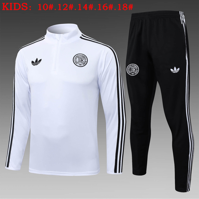 KIDS Germany 125th Anniversary Edition Long-sleeved Half-pull Training Kit 2025/2026 New Season Football Jersey Sports Shirt