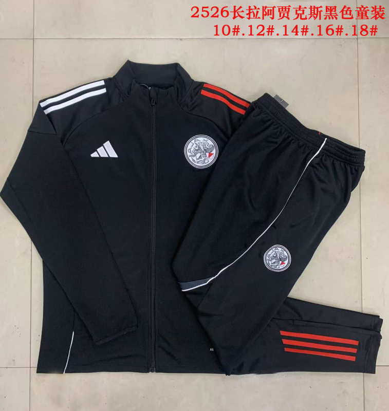 KIDS Ajax Jacket Training Kit 2025/2026 New Season Football Jersey Sports Shirt