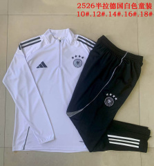 KIDS Germany Long-sleeved half-pull training kit 2025/2026 New Season Football Jersey Sports Shirt