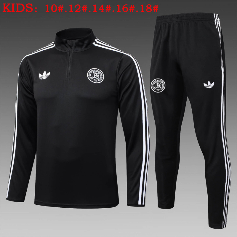 KIDS Germany 125th Anniversary Long-sleeved Half-pull Training Kit 2025/2026 New Season Football Jersey Sports Shirt