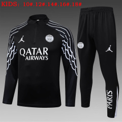 KIDS PSG Long-sleeved half-pull training kit 2025/2026 New Season Football Jersey Sports