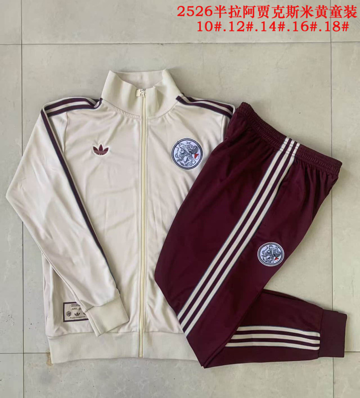 KIDS Ajax Jacket Training Kit 2025/2026 New Season Football Jersey Sports Shirt