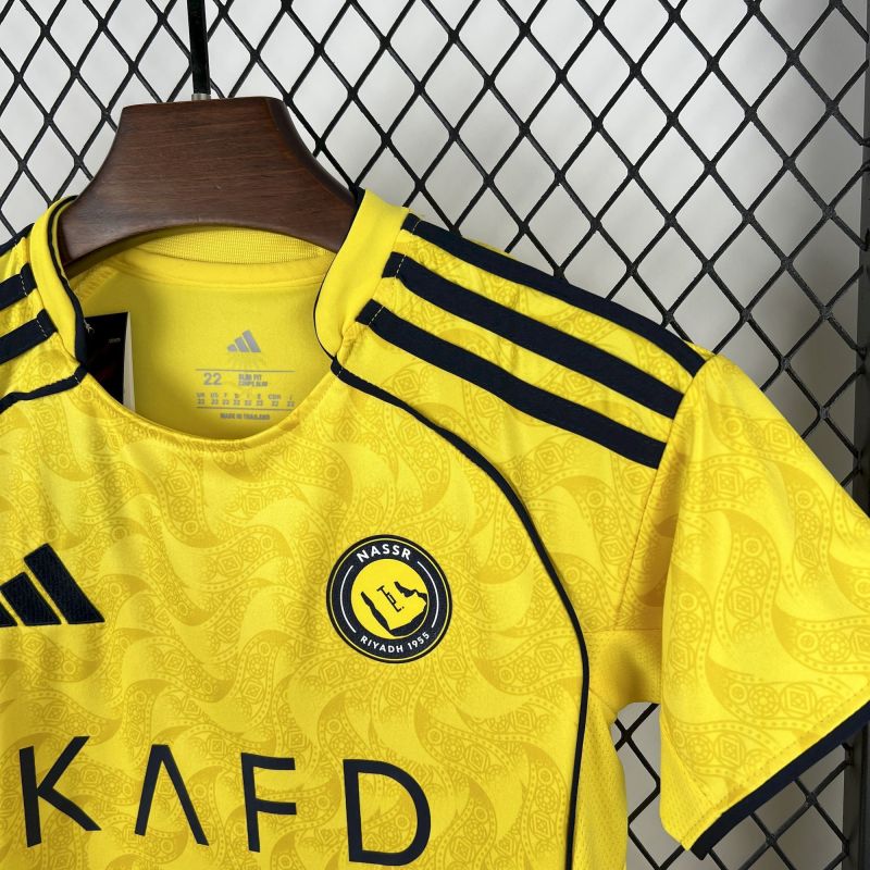 KIDS Al-Nassr Home 2025/2026 New Season Football Jersey Sports Shirt