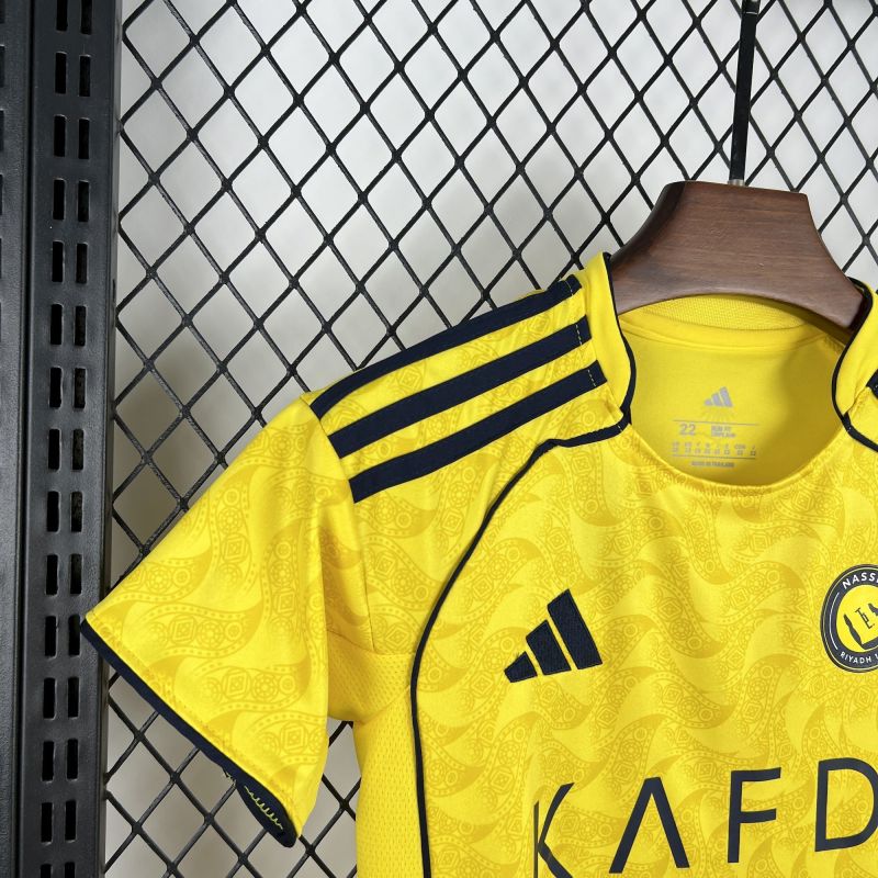 KIDS Al-Nassr Home 2025/2026 New Season Football Jersey Sports Shirt