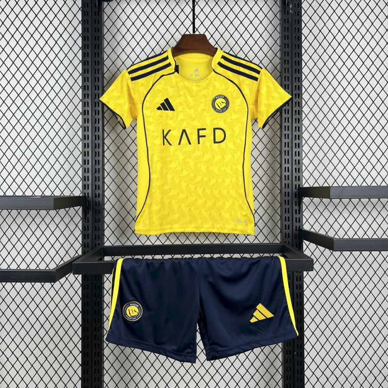 KIDS Al-Nassr Home 2025/2026 New Season Football Jersey Sports Shirt