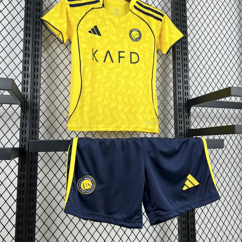 KIDS Al-Nassr Home 2025/2026 New Season Football Jersey Sports Shirt