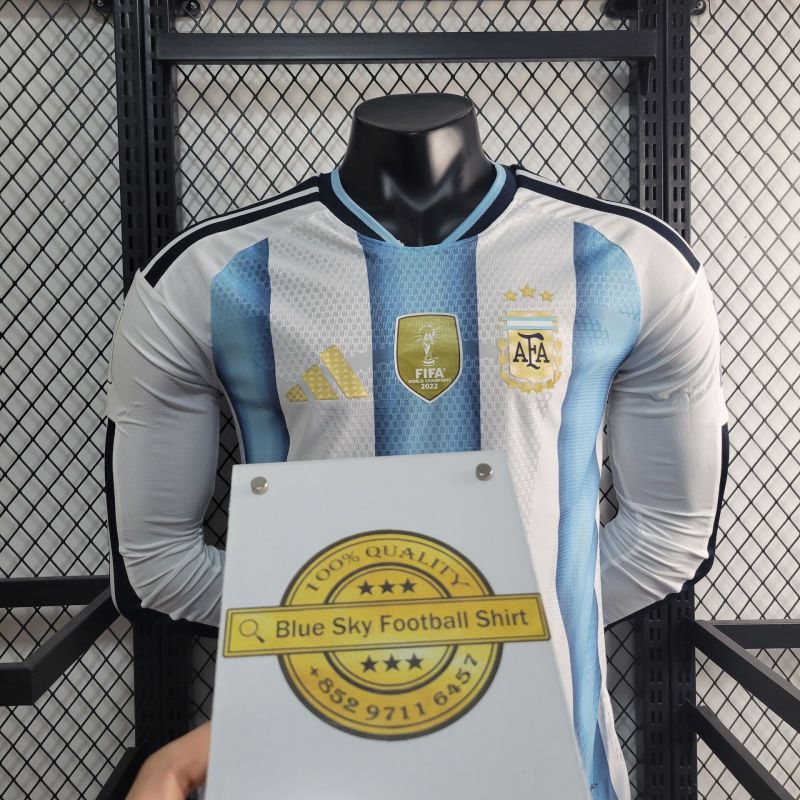 Player Argentina Home Long Sleeve FIFA World Cup 2026 New Season Football Jersey Sports Shirt