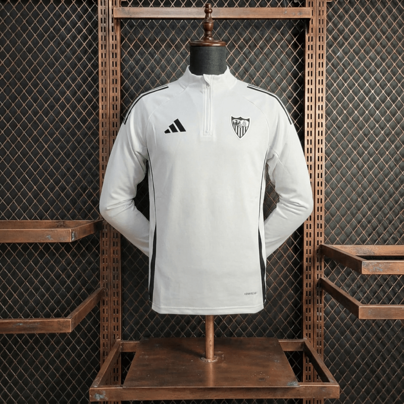 Sevilla Long-sleeved half-pull training 2025/2026 New Season Football Jersey Sports Shirt