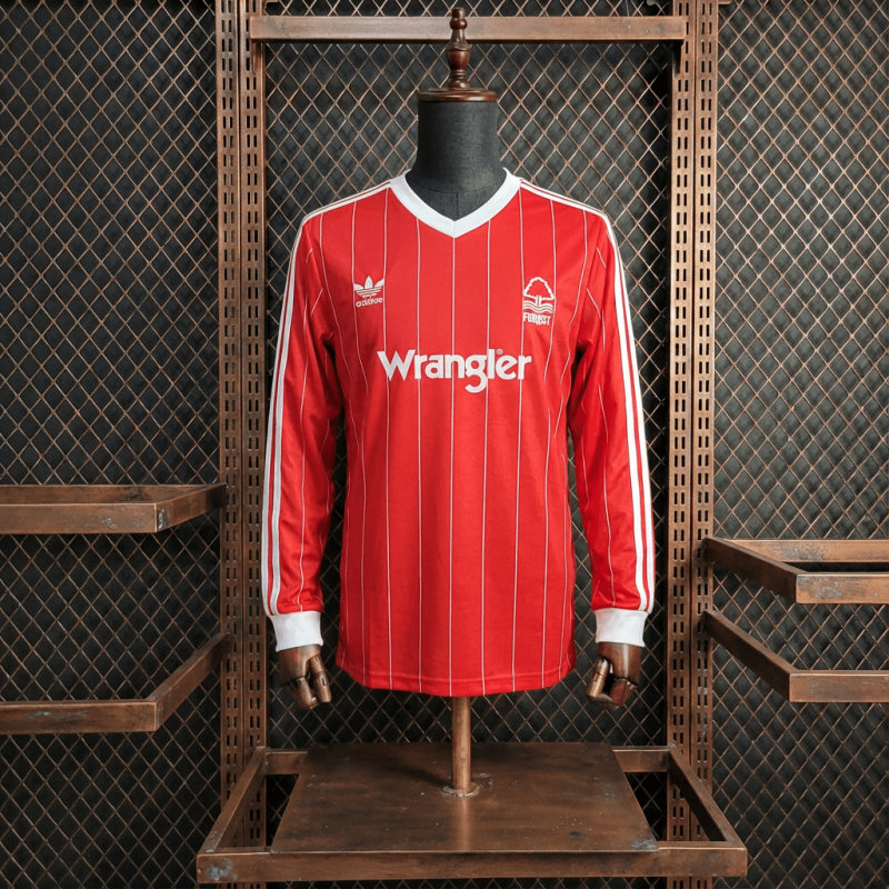 Retro Nottingham Forest Away Long Sleeve 82/84  Season Football Jersey Sports Shirt