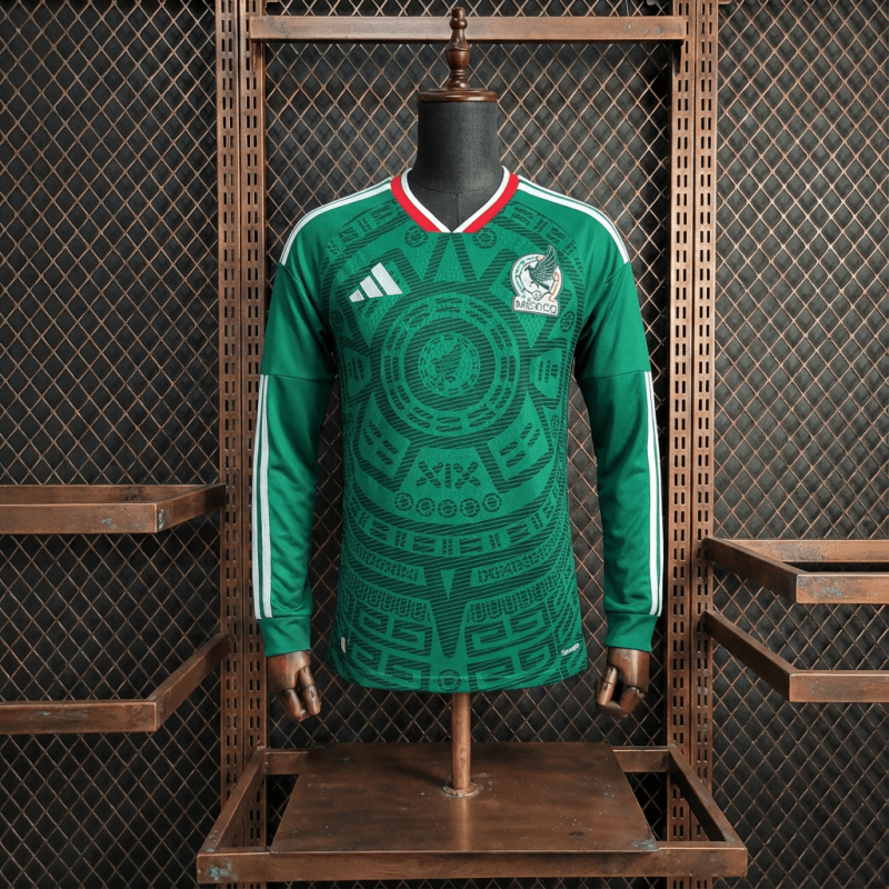 Player Mexico Home Long Sleeve FIFA World Cup 2026 New Season Football Jersey Sports Shirt