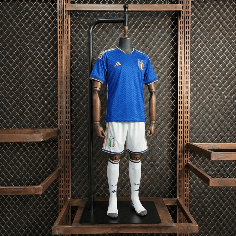 KIDS Italy Home FIFA World Cup 2026 Shirt + Shorts + Socks Kit Football Team Shirt Jersey