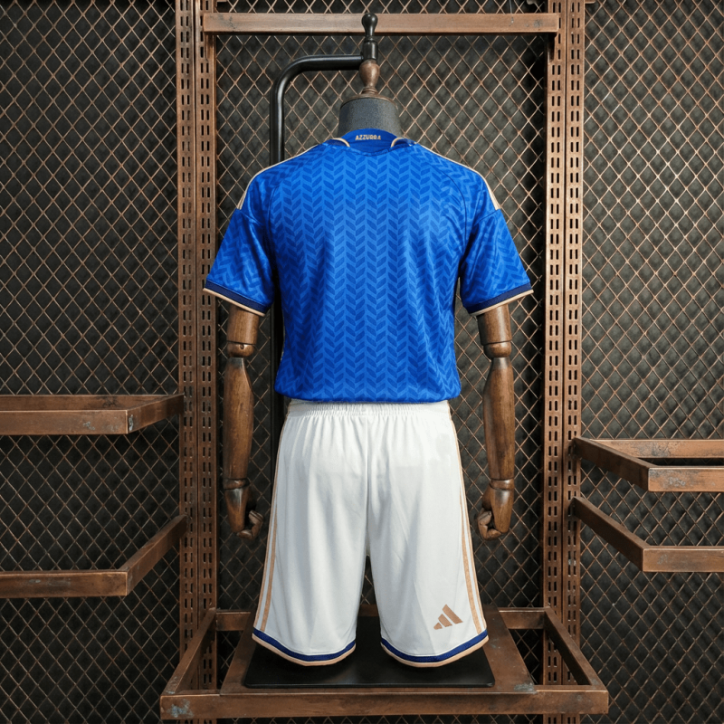 KIDS Italy Home FIFA World Cup 2026 Shirt + Shorts + Socks Kit Football Team Shirt Jersey