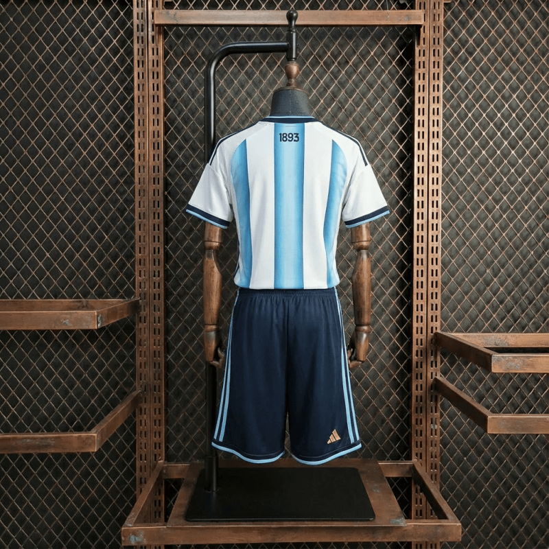 KIDS Argentina Home FIFA World Cup 2026 Shirt + Shorts + Socks Kit Football Team Shirt Jersey