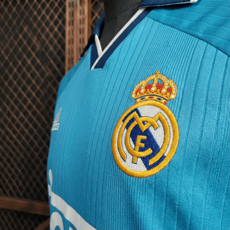 Retro Real Madrid Third Away Long-Sleeved 99/00  Season Football Jersey Sports Shirt