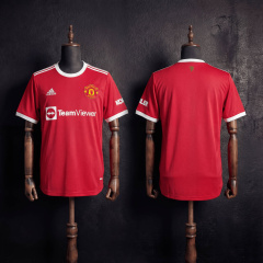 Retro Manchester United Home 2021/22 Season Football Jersey Sports Shirt