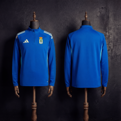Real Oviedo Long-sleeved half-pull training 2025/2026 New Season Football Jersey Sports Shirt