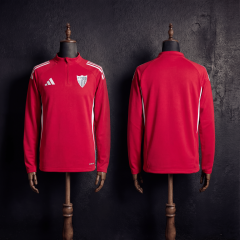 Sevilla Long-sleeved half-pull training  2025/2026 New Season Football Jersey Sports Shirt