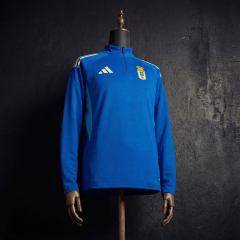 Real Oviedo Long-sleeved half-pull training 2025/2026 New Season Football Jersey Sports Shirt