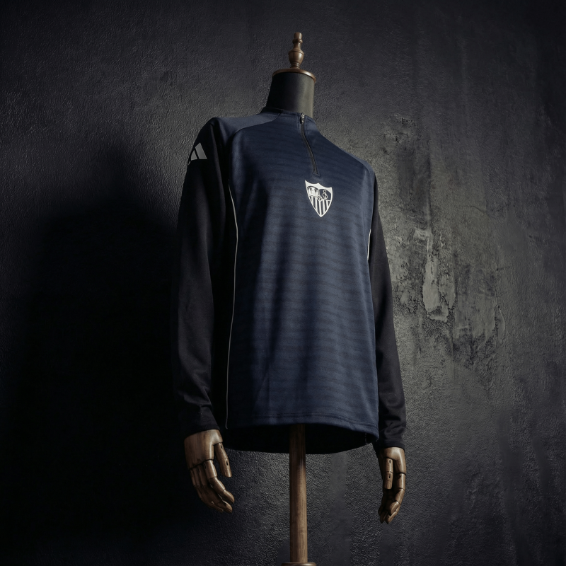 Malaga Long-sleeved half-pull training 2025/2026 New Season Football Jersey Sports Shirt