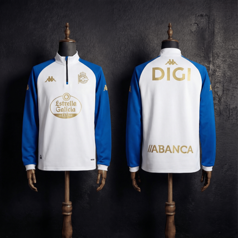 Deportivo La Coruna Long-sleeved half-pull training  2025/2026 New Season Football Jersey Sports Shirt