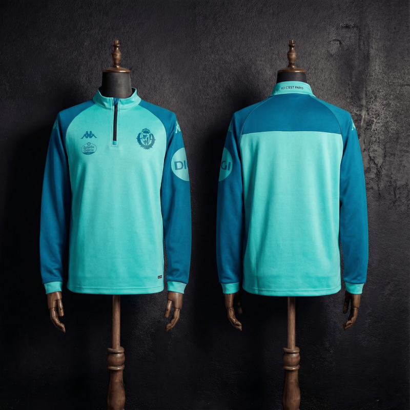 Real Valladolid Long-sleeved half-pull training 2025/2026 New Season Football Jersey Sports Shirt