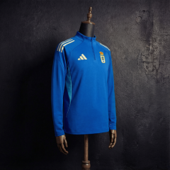 Real Oviedo Long-sleeved half-pull training 2025/2026 New Season Football Jersey Sports Shirt