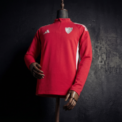 Sevilla Long-sleeved half-pull training  2025/2026 New Season Football Jersey Sports Shirt