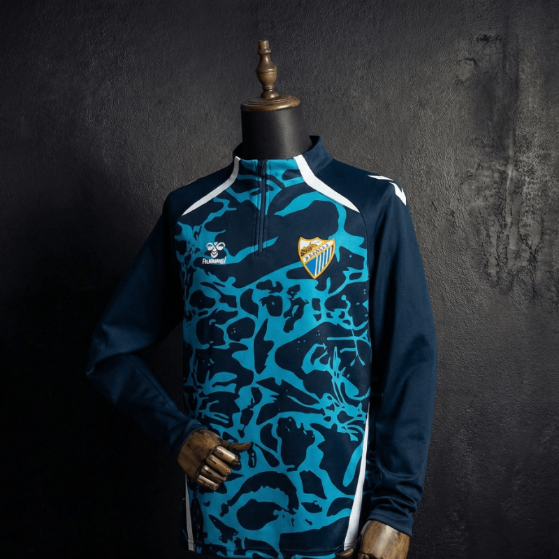 Málaga Long-sleeved half-pull training 2025/2026 New Season Football Jersey Sports Shirt