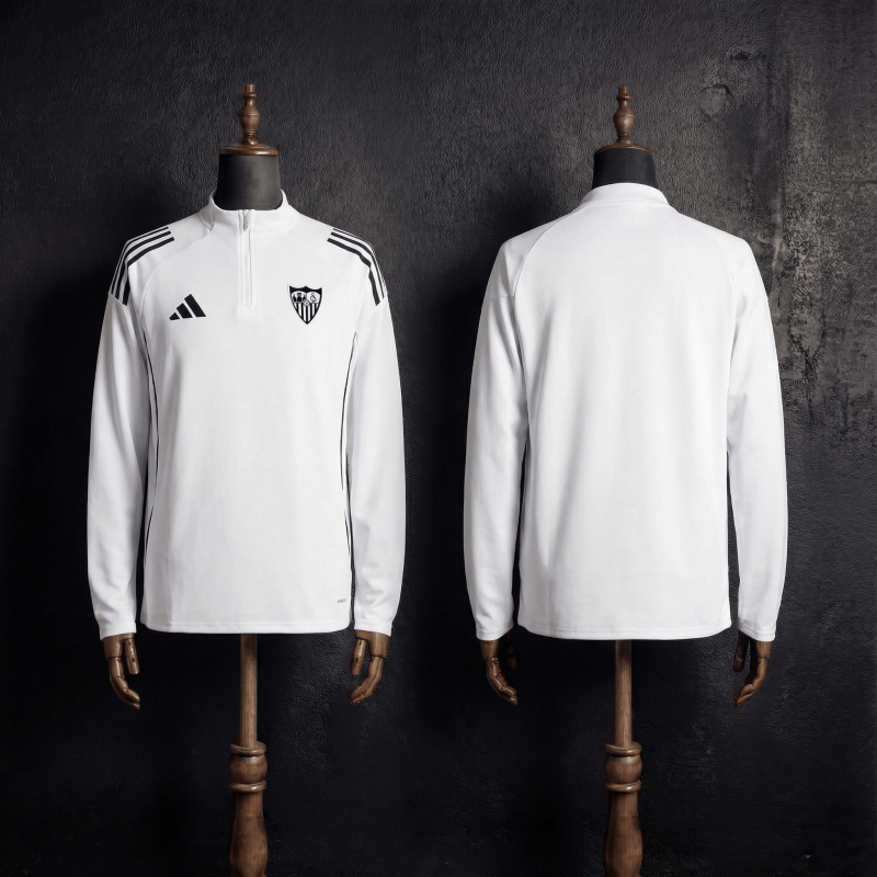 Malaga Long-sleeved half-pull training 2025/2026 New Season Football Jersey Sports Shirt