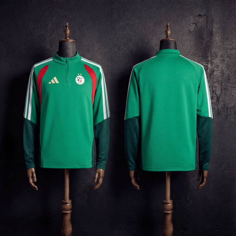 Algeria Long-sleeved half-pull training 2026 New Season Football Jersey Sports Shirt